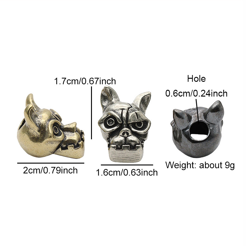 Bulldog Head Brass Knife Bead  - Edc Carry Kit recension och pris